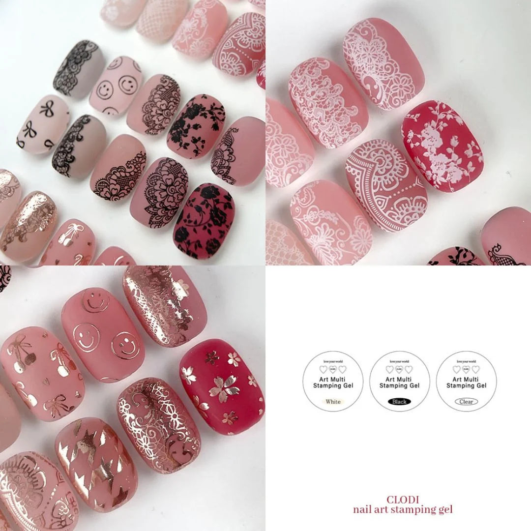 ART MULTI STAMPING GEL BASIC SET (3 COLOURS + STAMPER + SCRAPER)