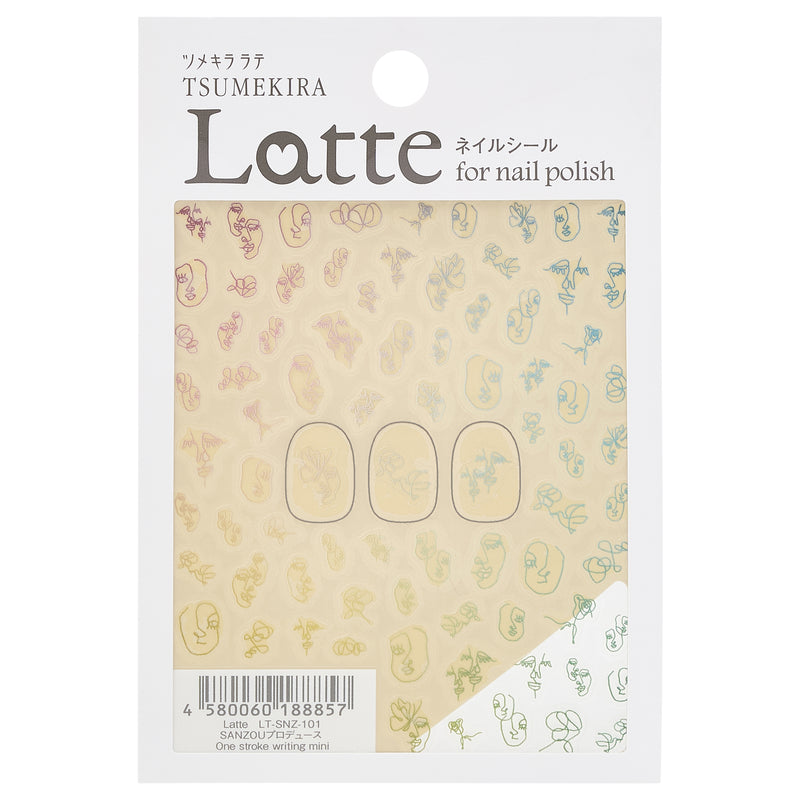 ONE STROKE WRITING MINI STICKERS | LT-SNZ-101