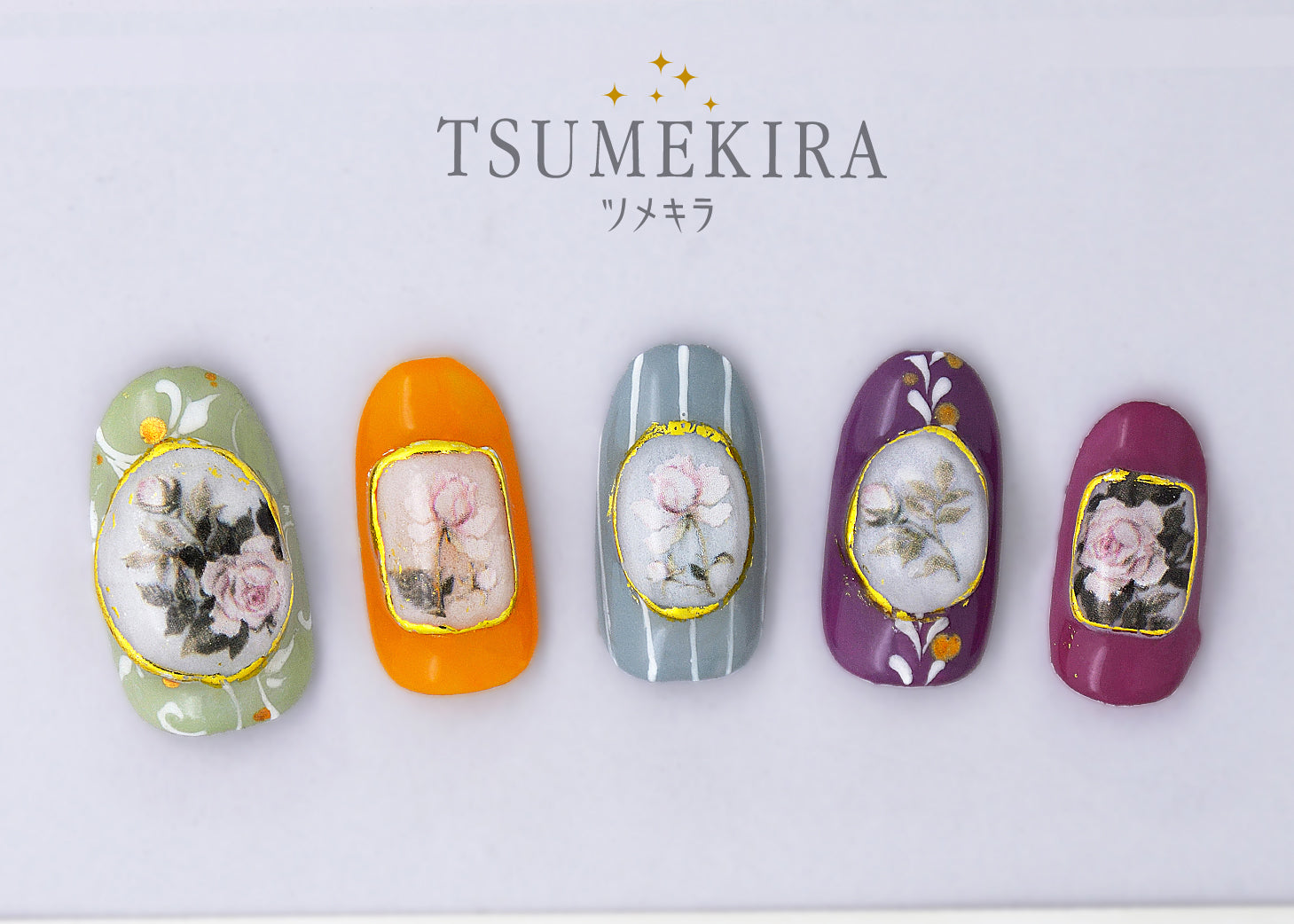 VINTAGE FLOWER NAIL STICKERS | NN-VTF-101